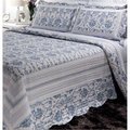 Bay Colony By Patch Magic Bay Colony by Patch Magic SQQBWLA 92 x 96 in. Wisteria Lattice Set; Super Queen & 2-Standard Pillow Shams; Blue - 3 Piece SQQBWLA